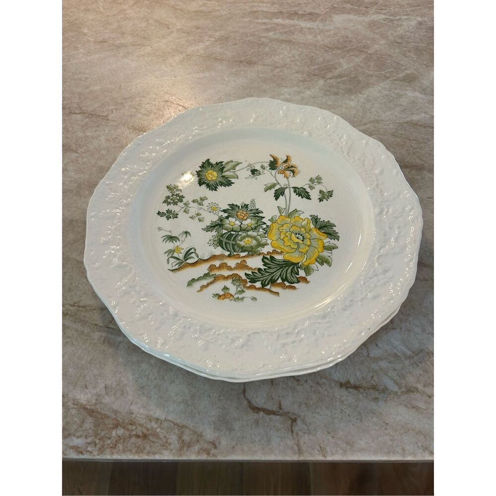 2 Vintage MASONS Henley 13” Plates